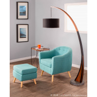 LumiSource C2-AH-RKWL TL Rockwell Chair with Ottoman in Teal